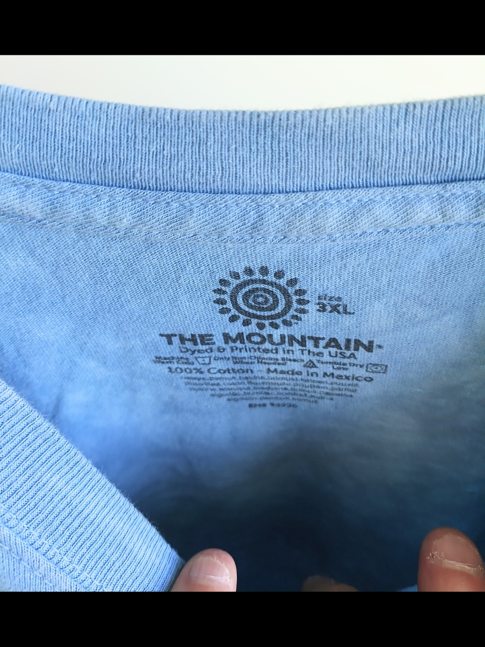 The Mountain Wolf Shirt 3XL Baby Blue Tie Dye Niagara Falls Canada Graphic Tee - Picture 5 of 6